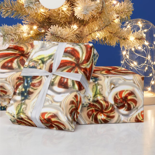 Papper förpackning av Faux Metallic Candy Mönster  Presentpapper (Helgdagar)
