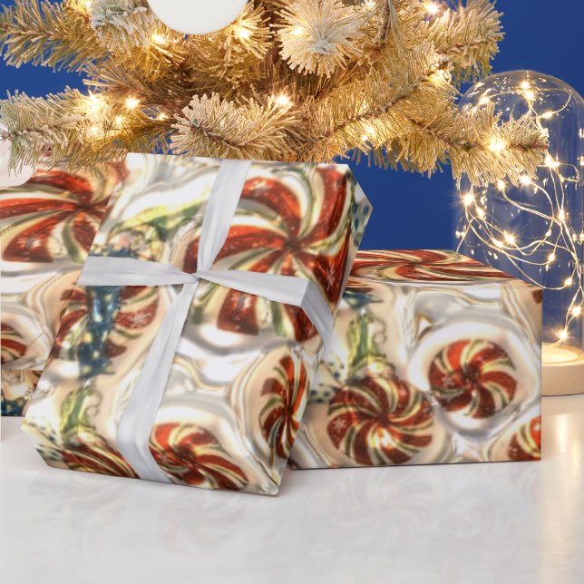 Papper förpackning av Faux Metallic Candy Mönster  Presentpapper (Helgdagar)