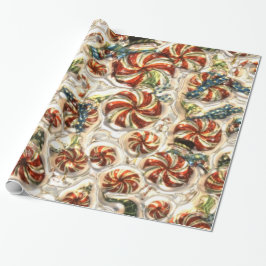 Papper förpackning av Faux Metallic Candy Mönster  Presentpapper