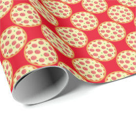Papper förpackning av hel pepperoni pizza med tipp presentpapper