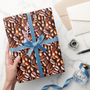 Papper förpackning av kaffebönor presentpapper