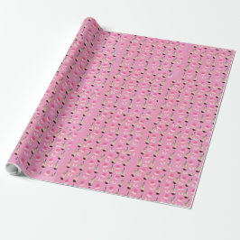 Papper förpackning av Kawaii boba-te och jordgubbe Presentpapper