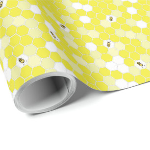 papper förpackning av lycklig Bee Presentpapper