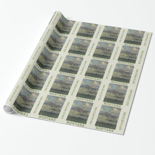 Papper förpackning för Montana USA Vintage resor Presentpapper