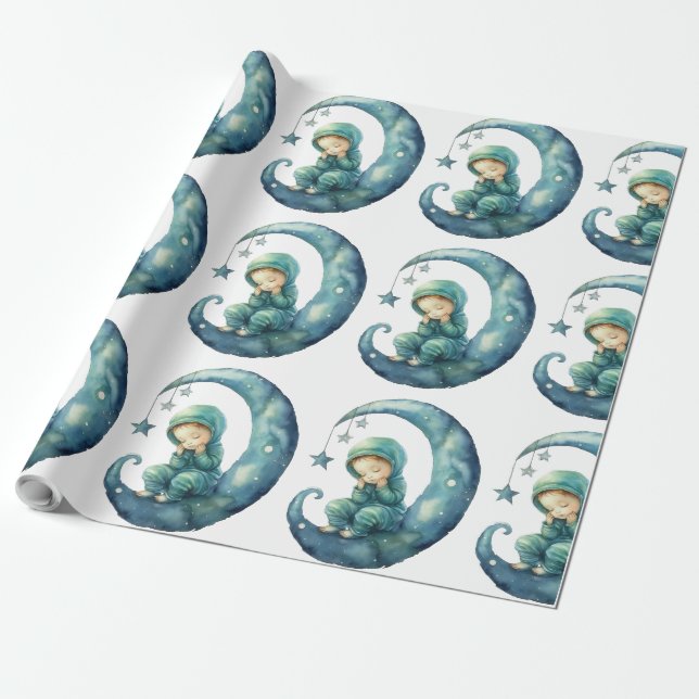 Papper förpackning för pojke presentpapper (Utrullad)