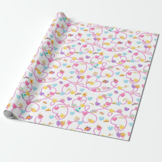 papper förpackning för princess krona rosa presentpapper