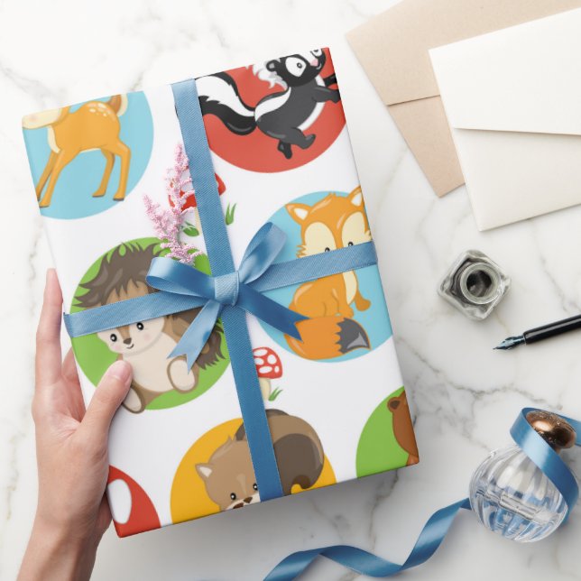 Papper förpackning för trädjur på baby party presentpapper (Gåvor)
