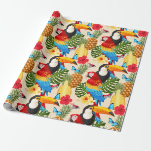 Papper förpackning för Tropical mönster Presentpapper