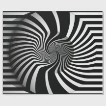Papper förpackning - Psykedelisk Art Swirl B/W