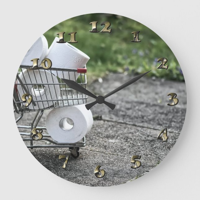 Papper försäljning av Covid Toilet Stor Klocka (Framsida)