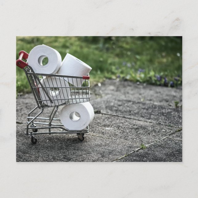 Papper försäljning av Covid Toilet Vykort (Framsida)
