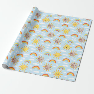Papper fotomappning av lycklig Sol och Himmel Anpa Presentpapper