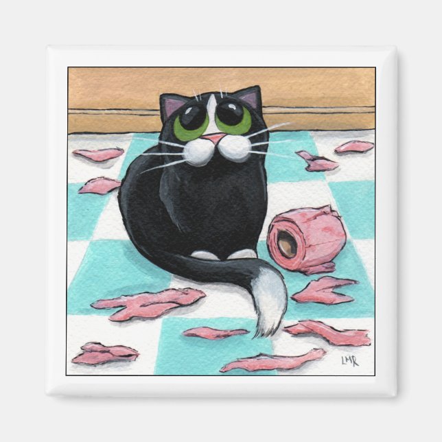 Papper fragmenterare - Kattmagnet Magnet (Framsidan)