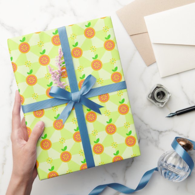 Papper fruktig Citrus Grapefruit Wrapping Presentpapper (Gifting)
