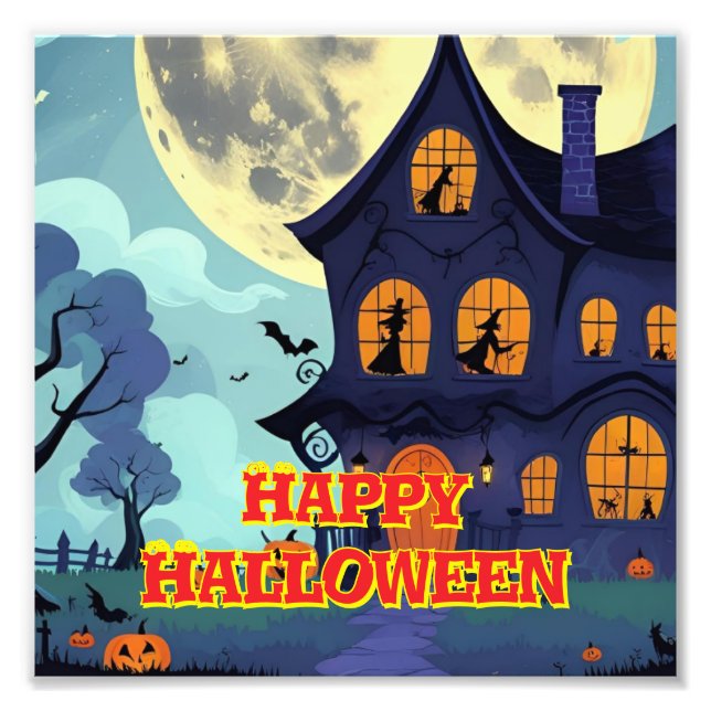 Papper gåva Halloween Fototryck (Framsidan)