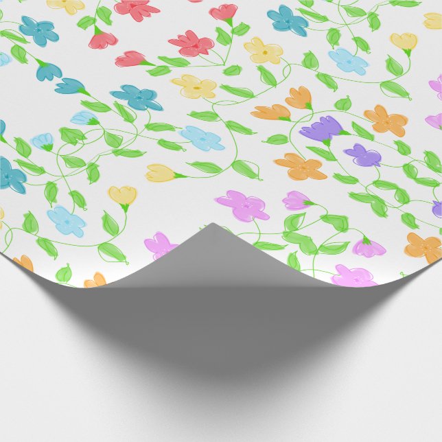 Papper gipsbyte med delikat Blommönster Presentpapper (Hörn)