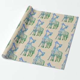 Papper Giraffes Art Presentpapper