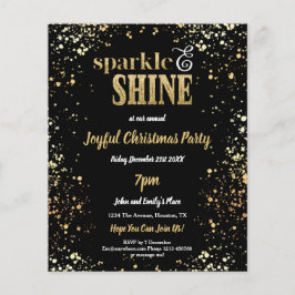 PAPPER Gnistra Shine Guld Black jul Party Flygblad