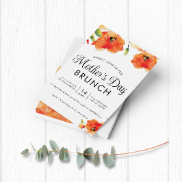 PAPPER Golden Poppy Mors dag Brunch Flygblad