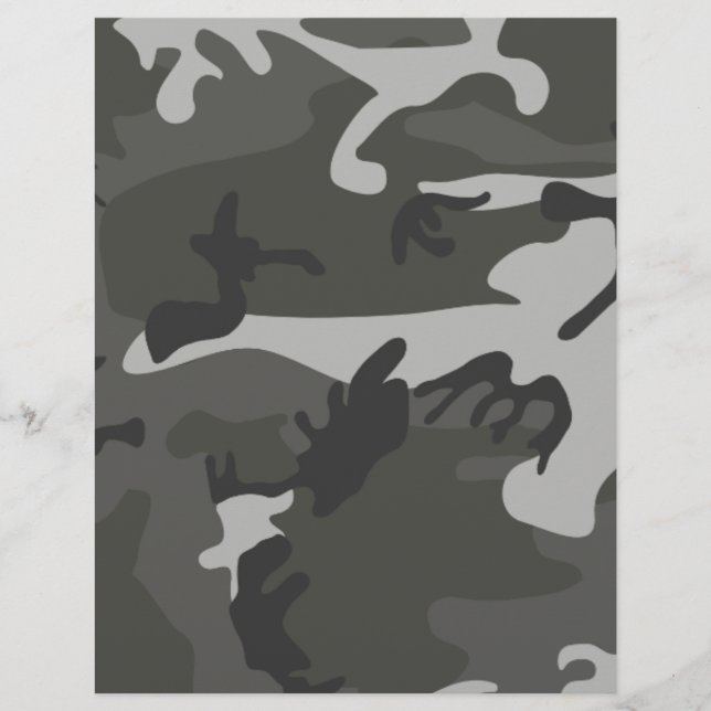 Papper grått Camouflage Scrapbooking Craft (Framsida)