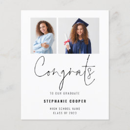 PAPPER Gratulerar 2 Foto 2023 Student-meddelande Flygblad