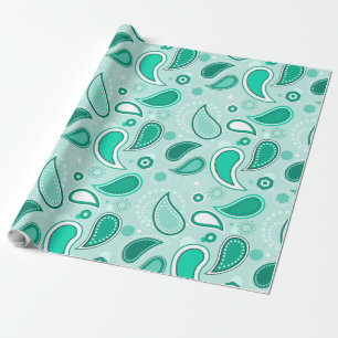 papper grönt för paisley-förpackning presentpapper