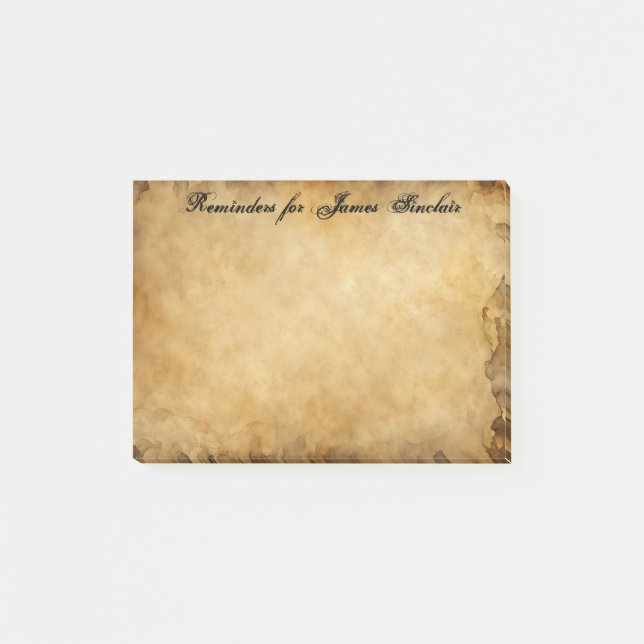 Papper Grunge för  slirtprum Post-it Block (Framsida)