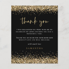 PAPPER |Guld Glitter Femtionde svarta foto-Tack Flygblad