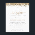 PAPPER | Guld Glitter tjugoförsta Party Inbjudan Flygblad<br><div class="desc">Guld Glitter 20 första Party Inbjudan. Ett PAPPERT alternativ (inte kort) med underbart värde utan ENVELOPES på mindre storlek 4, 5 x 5, 6 tum och på budgetpris. (A6-standardkuvert är närmast storleka att passa). Glam stil med en gräns av faux guld glitter överst på vardera sidan, och tjugo först i...</div>