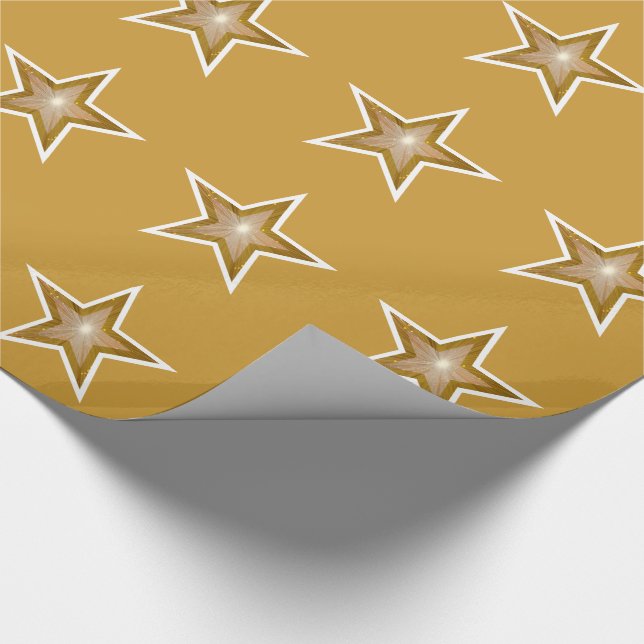 papper guld-omslagning för Guld Star-utskrift Presentpapper (Hörn)