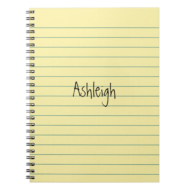 Papper gult anteckningsbok med spiral (Framsidan)