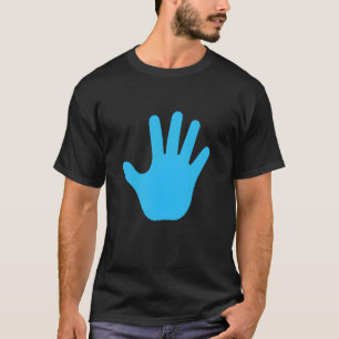 Papper handblå handutskrift fungerar enkelt t shirt