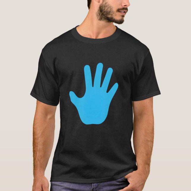 Papper handblå handutskrift fungerar enkelt t shirt (Framsida)