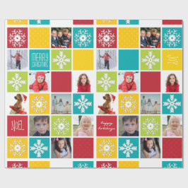 Papper Helgdag-julfotopappning i lycklig Presentpapper