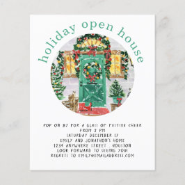 PAPPER | Helgdag Open House Party Teal Flyer