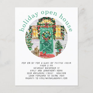 PAPPER Helgdag Open House Party Teal Flyer