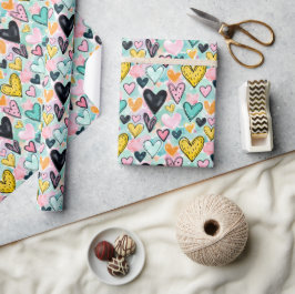 Papper hjärtklappning presentpapper