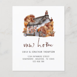 PAPPER | Hösten Färg Cottage New Home Adress Flygblad