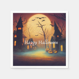 Papper i åderförd slott Halloween fest Pappersservett