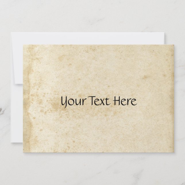 Papper inbjudan till antikisk Nedfläckad (Framsida)