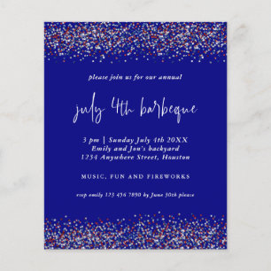 PAPPER Inbjudan till Glitter Red Blue 4 juli 201 Flygblad