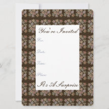 Papper inbjudan till söt Chocolate Flowved