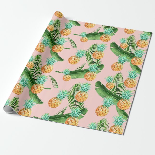 Papper inkapsling av ananas presentpapper (Utrullad)