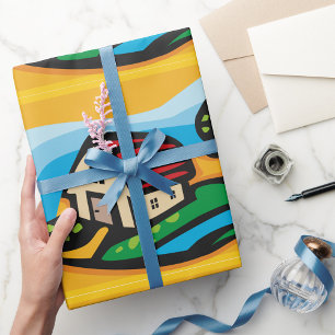 Papper inkapsling av jordbrukshus presentpapper