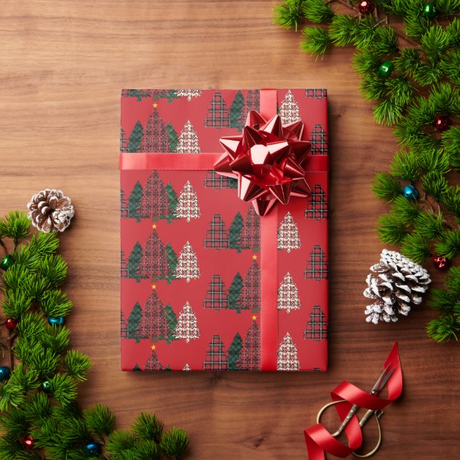 Papper inkapsling av Julgran Presentpapper (Julgåva)