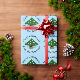 Papper inkapsling av julgran-svamp presentpapper