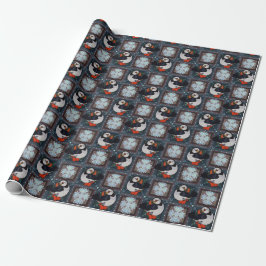 Papper inkapsling av kammusslor (Cute Puffin Birds Presentpapper
