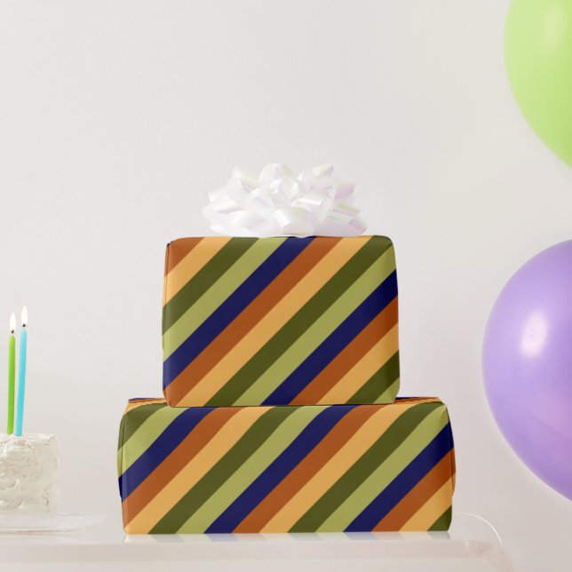 Papper inkapsling av Rand i Cute Olive Sage Navy Presentpapper (Festgåvor)