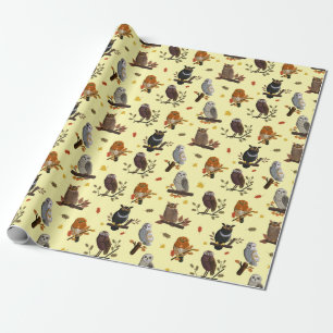 Papper inkapsling av uggla Mönster Presentpapper