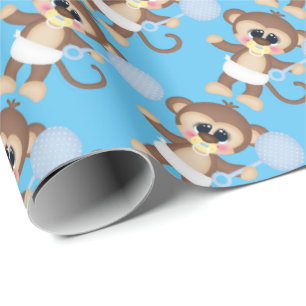 papper innerförpackning av apa i pojke presentpapper
